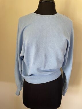 Ann Taylor Factory Light Blue Crew Neck Sweater